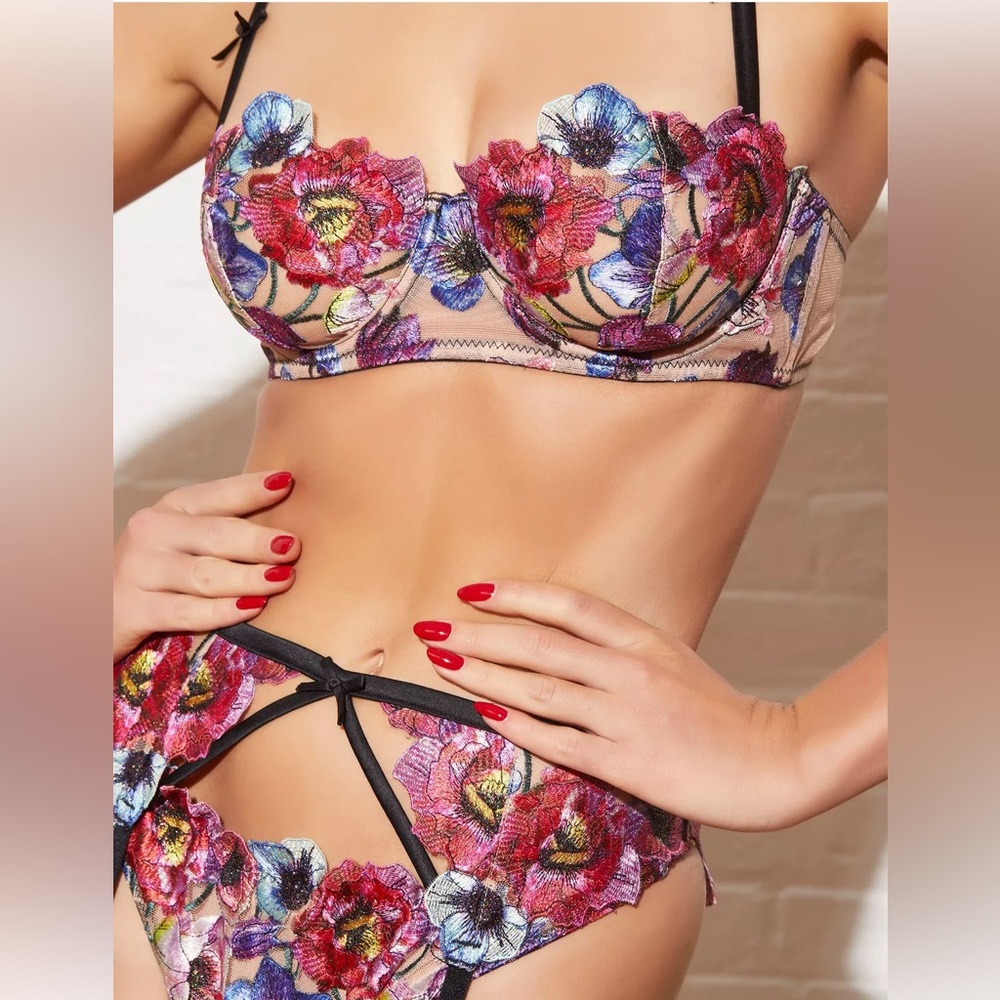 Fleur du Mal Floral Lace Bra